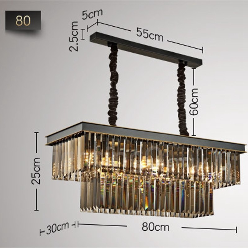 Retro Crystal Pendant Light Cafe Exibittion Hall
