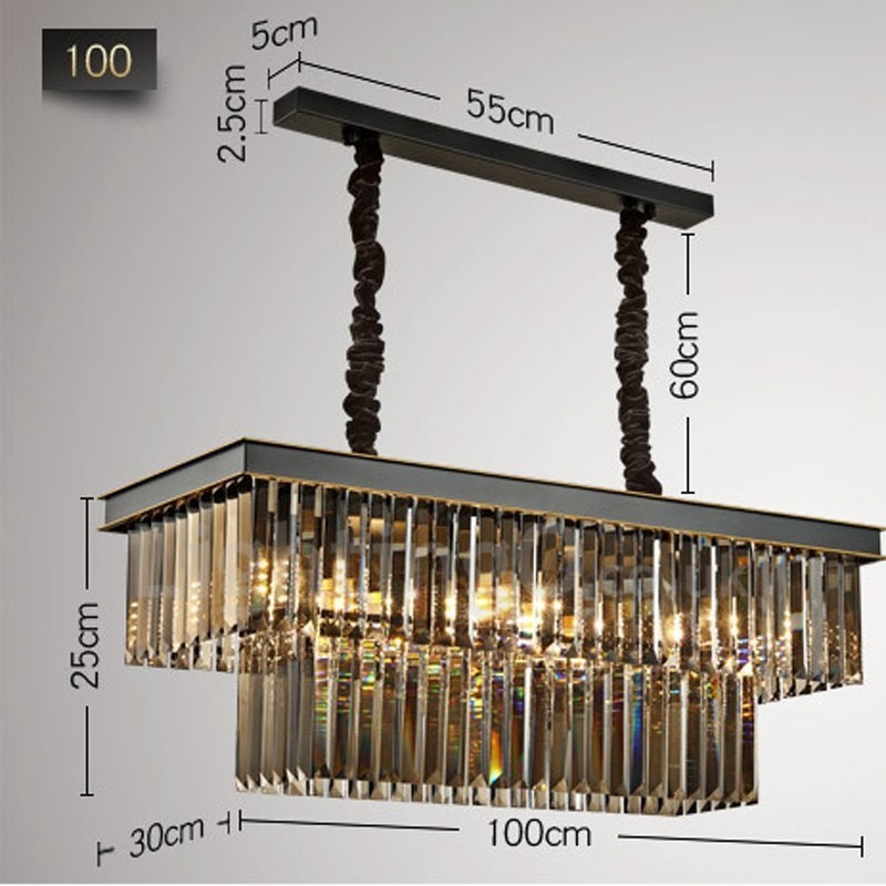 Retro Crystal Pendant Light Cafe Exibittion Hall