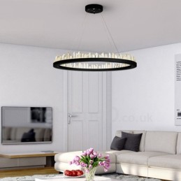Crystal Pendant Light Fashion Exquisite Circle Design