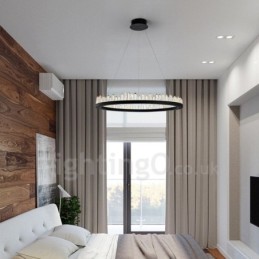 Crystal Pendant Light Fashion Exquisite Circle Design
