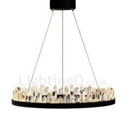 Crystal Pendant Light Fashion Exquisite Circle Design