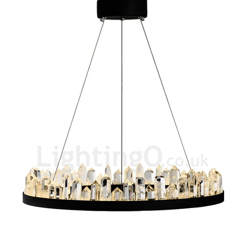 Crystal Pendant Light Fashion Exquisite Circle Design