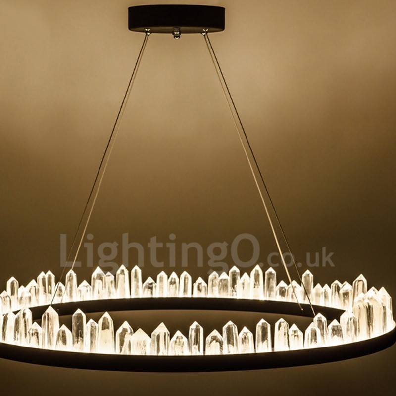 Crystal Pendant Light Fashion Exquisite Circle Design