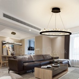 Crystal Pendant Light Fashion Exquisite Circle Design