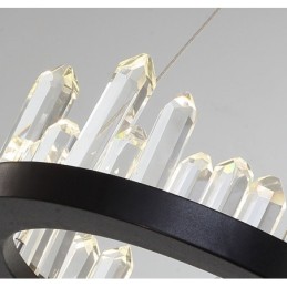Modern Fashion Double Circle Crystal Pendant Light