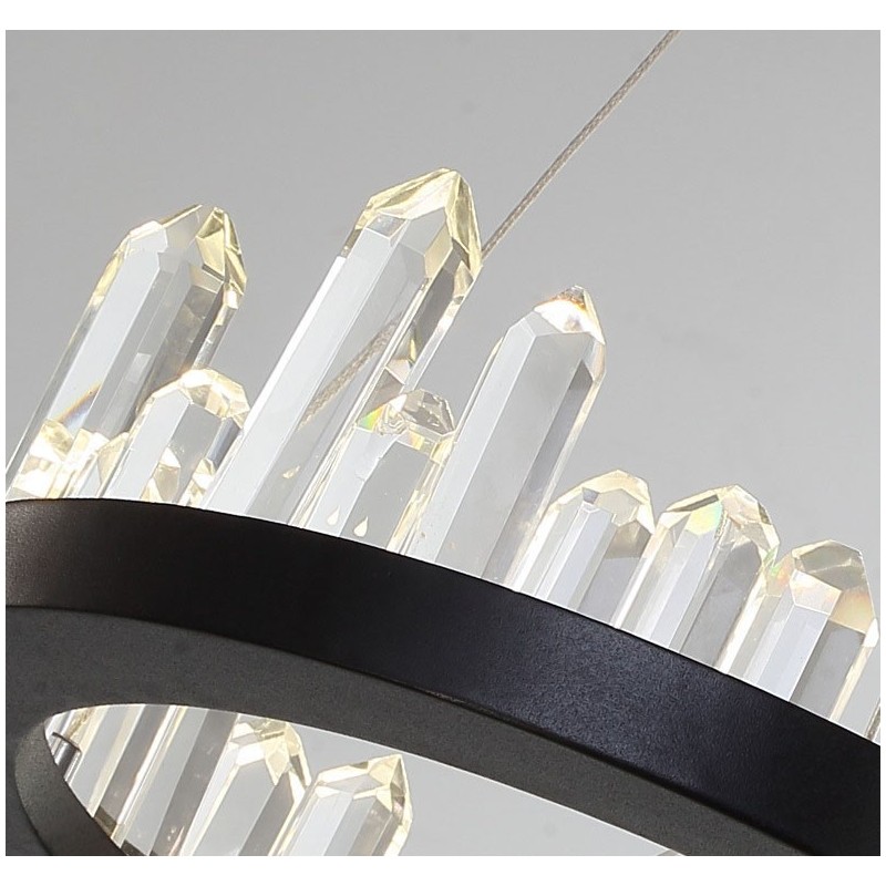 Modern Fashion Double Circle Crystal Pendant Light