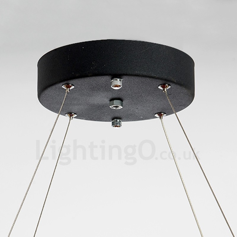 Modern Fashion Double Circle Crystal Pendant Light