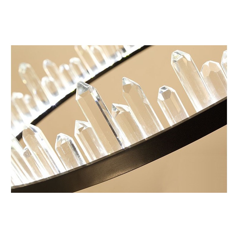 Modern Fashion Double Circle Crystal Pendant Light