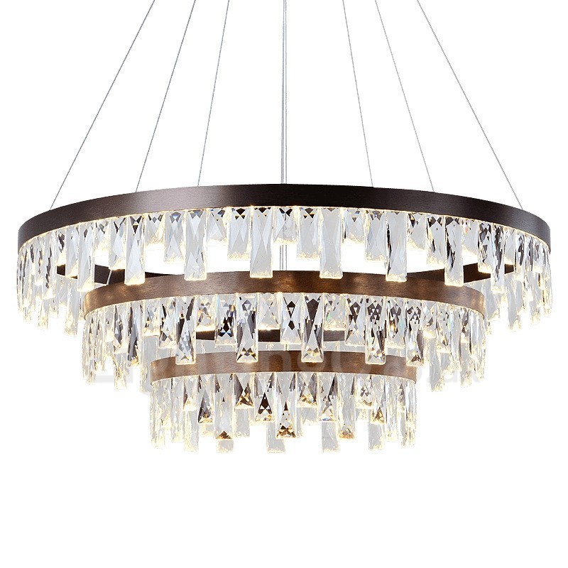 Modern Circle Design Crystal Pendant Light