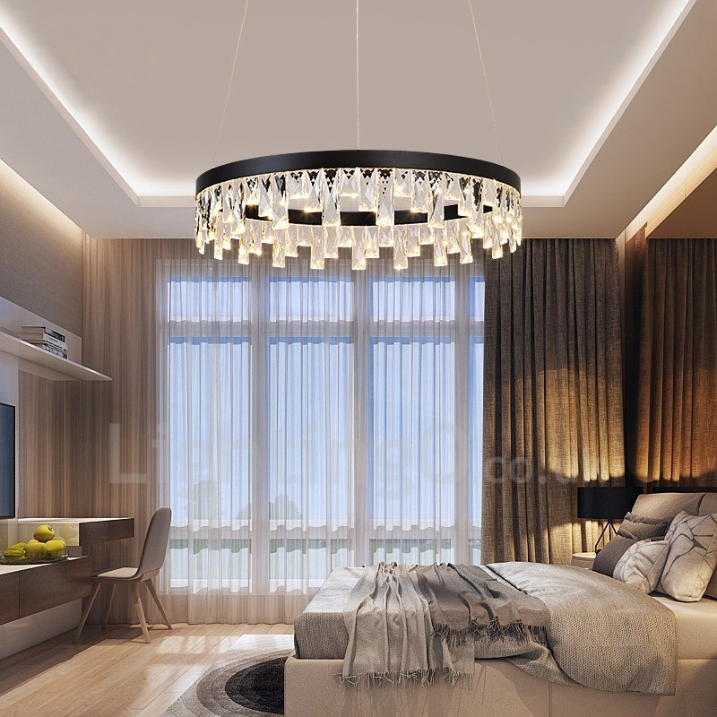Modern Circle Design Crystal Pendant Light