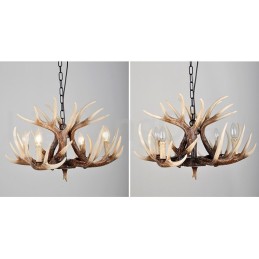 4 Light Rustic Artistic Retro Antler Antique Chandelier