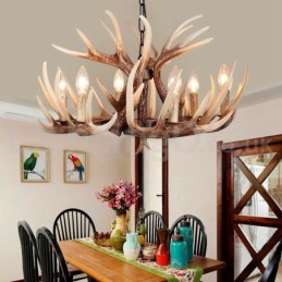 6 Light Rustic Artistic Retro Antler Vintage Chandelier