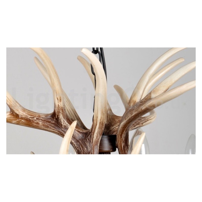 6 Light Rustic Artistic Retro Antler Vintage Chandelier
