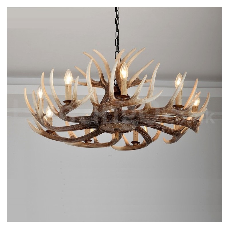 9 Light Rustic Artistic Retro Antler Vintage Chandelier