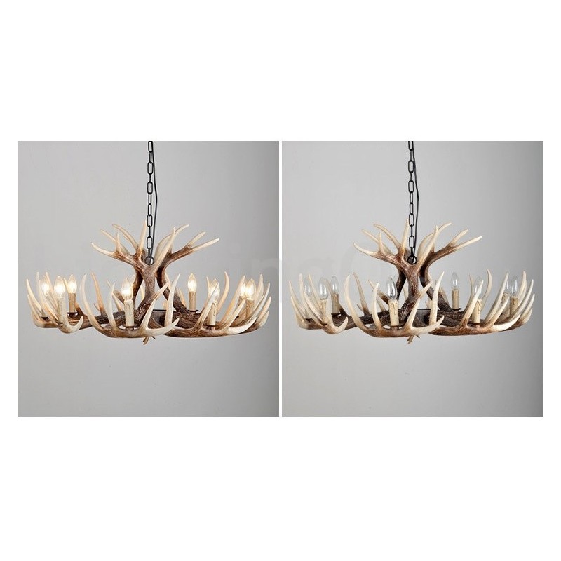 9 Light Rustic Artistic Retro Antler Vintage Chandelier