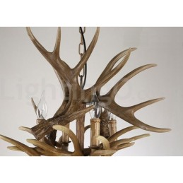 12 Light 2 Ties Rustic Artistic Retro Antler Vintage Chandelier