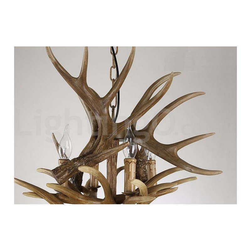12 Light 2 Ties Rustic Artistic Retro Antler Vintage Chandelier