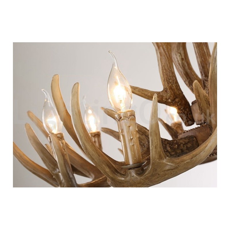 12 Light 2 Ties Rustic Artistic Retro Antler Vintage Chandelier