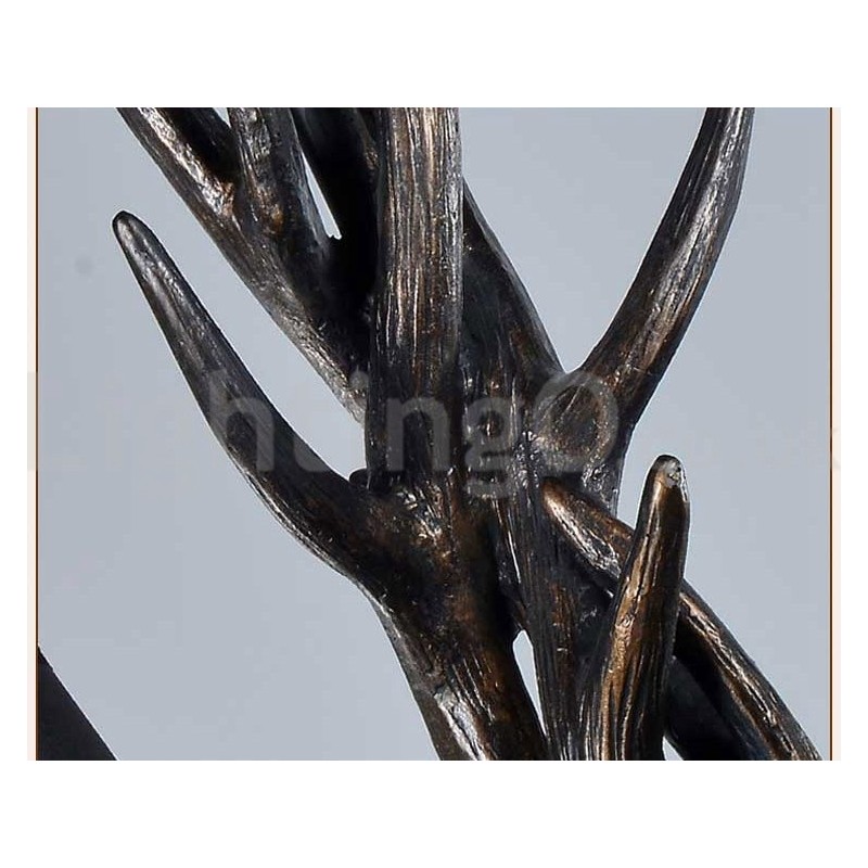6 Light Rustic Artistic Retro Antler Black Vintage Chandelier
