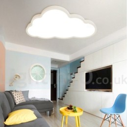 Ultra Thin Clouds Dimmable Modern Contemporary Nordic Style Flush Mount Ceiling Lights with Acrylic Shade with Remote Control Also Can Be Used As Wall Light