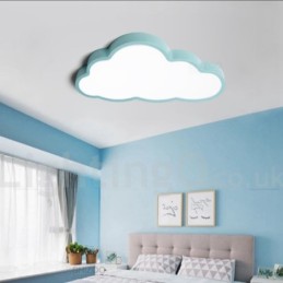 Ultra Thin Clouds Dimmable Modern Contemporary Nordic Style Flush Mount Ceiling Lights with Acrylic Shade with Remote Control Also Can Be Used As Wall Light