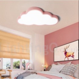 Ultra Thin Clouds Dimmable Modern Contemporary Nordic Style Flush Mount Ceiling Lights with Acrylic Shade with Remote Control Also Can Be Used As Wall Light