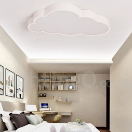 Ultra Thin Clouds Dimmable Modern Contemporary Nordic Style Flush Mount Ceiling Lights with Acrylic Shade with Remote Control Also Can Be Used As Wall Light