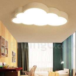 Ultra Thin Clouds Dimmable Modern Contemporary Nordic Style Flush Mount Ceiling Lights with Acrylic Shade with Remote Control Also Can Be Used As Wall Light