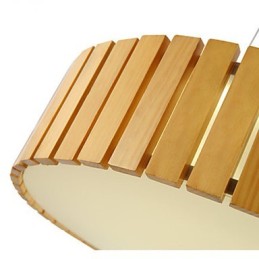 Chandelier Mini Style Lantern Wood Bamboo