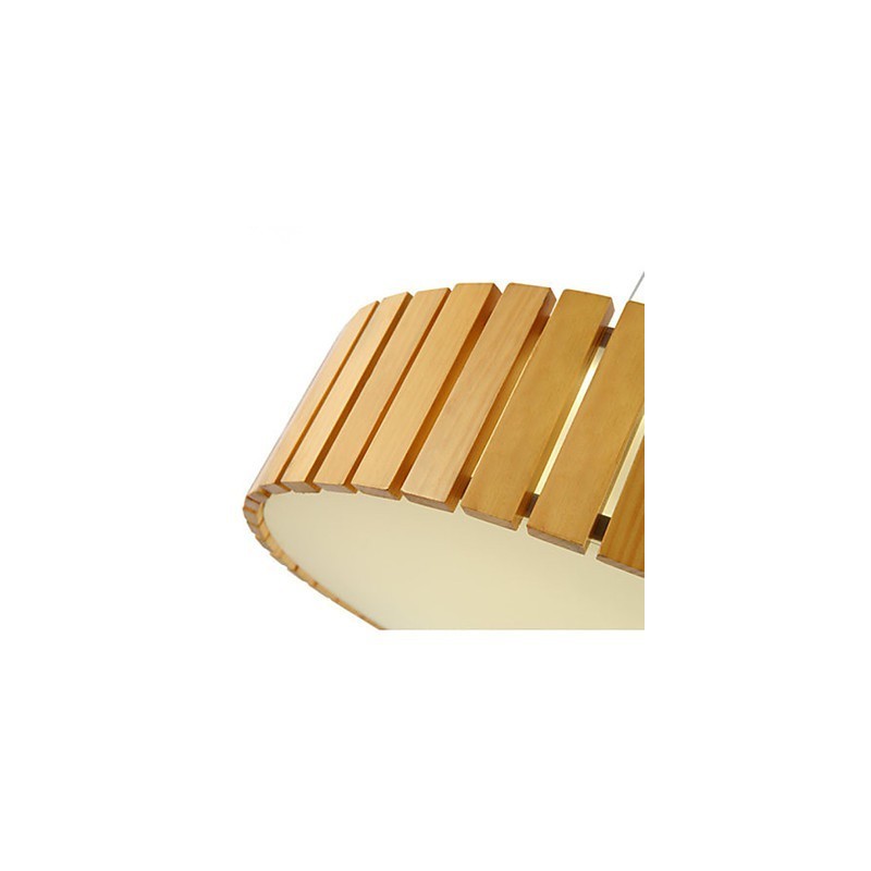Chandelier Mini Style Lantern Wood Bamboo