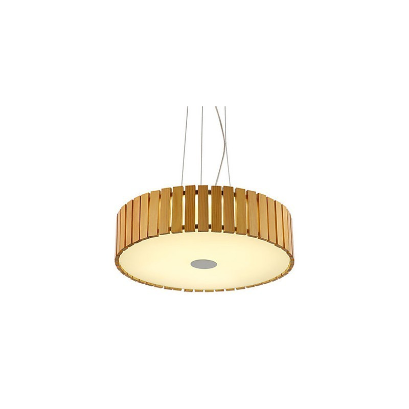 Chandelier Mini Style Lantern Wood Bamboo