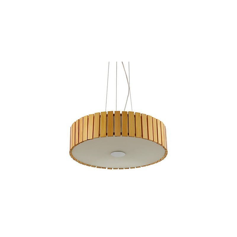 Chandelier Mini Style Lantern Wood Bamboo