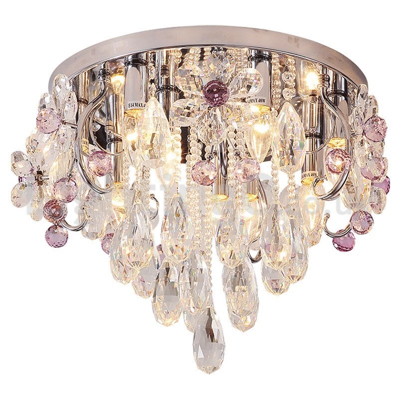 Luxury Round Crystal Flush Mount Ceiling Lights