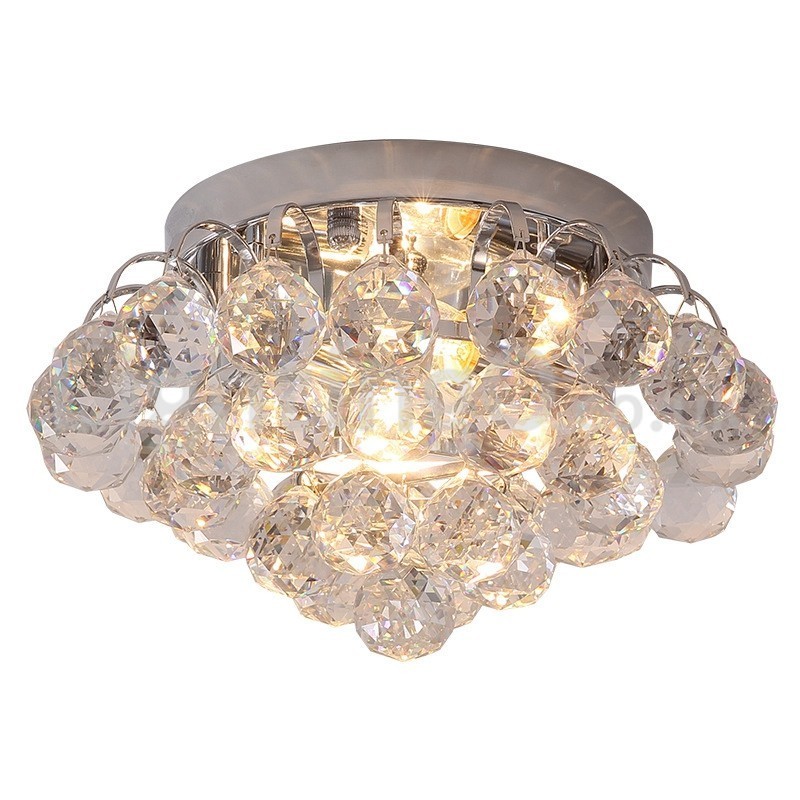 Contemporary 30CM 55CM Round Crystal Flush Mount Ceiling Lights