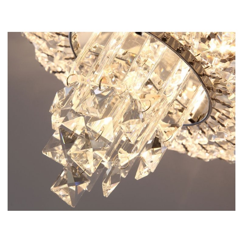 Contemporary Exquisite Round Flush Mount Crystal Ceiling Lights