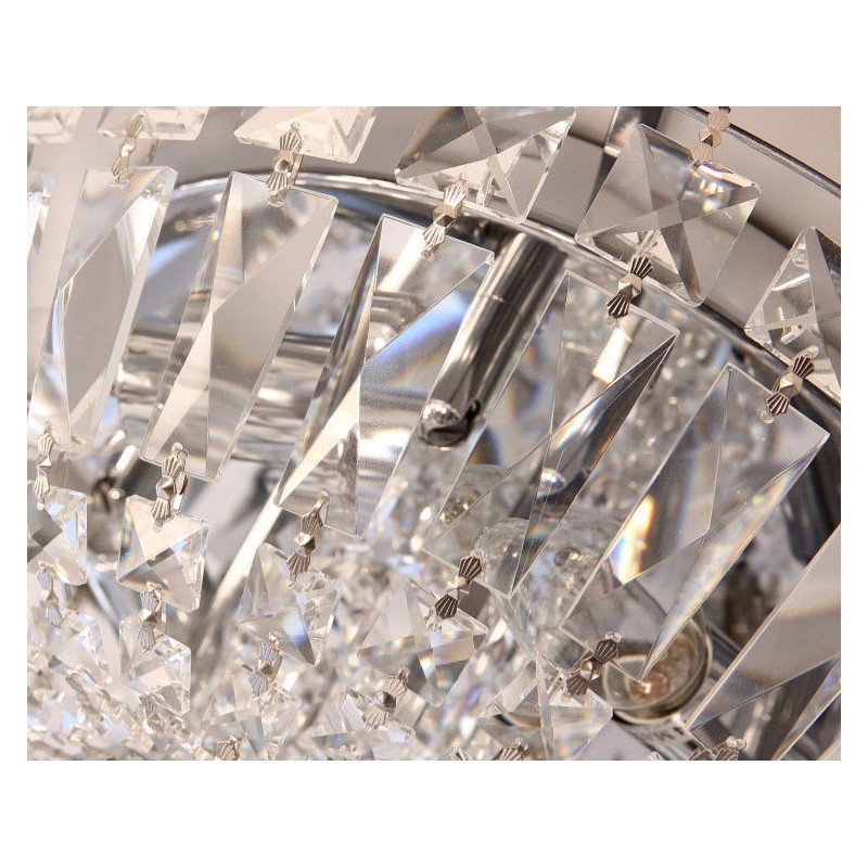 Contemporary Exquisite Round Flush Mount Crystal Ceiling Lights