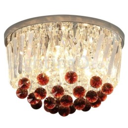 Contemporary Round Flush Mount Crystal Ceiling Lights
