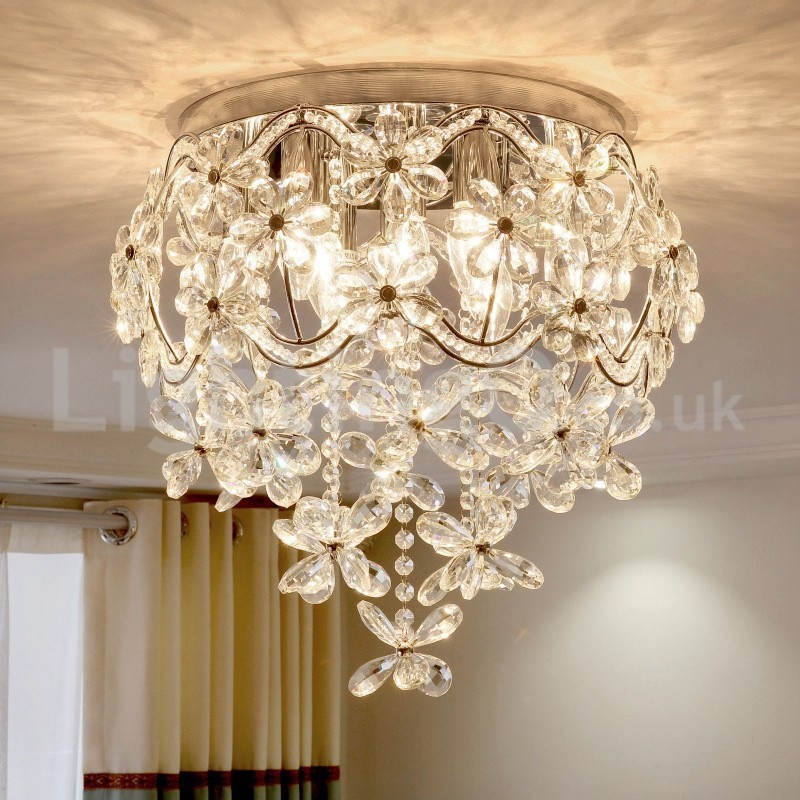 Modern Fashion 48CM Round Flush Mount Crystal Ceiling Lights