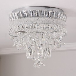 Cheap Modern 40CM Round Flush Mount Crystal Ceiling Lights