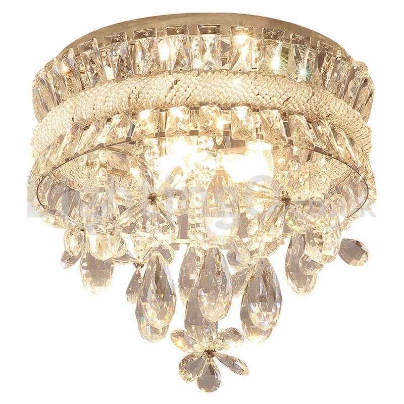 Cheap Modern 40CM Round Flush Mount Crystal Ceiling Lights