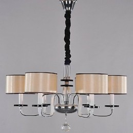 Modern Contemporary Crystal Chrome Metal Chandelier