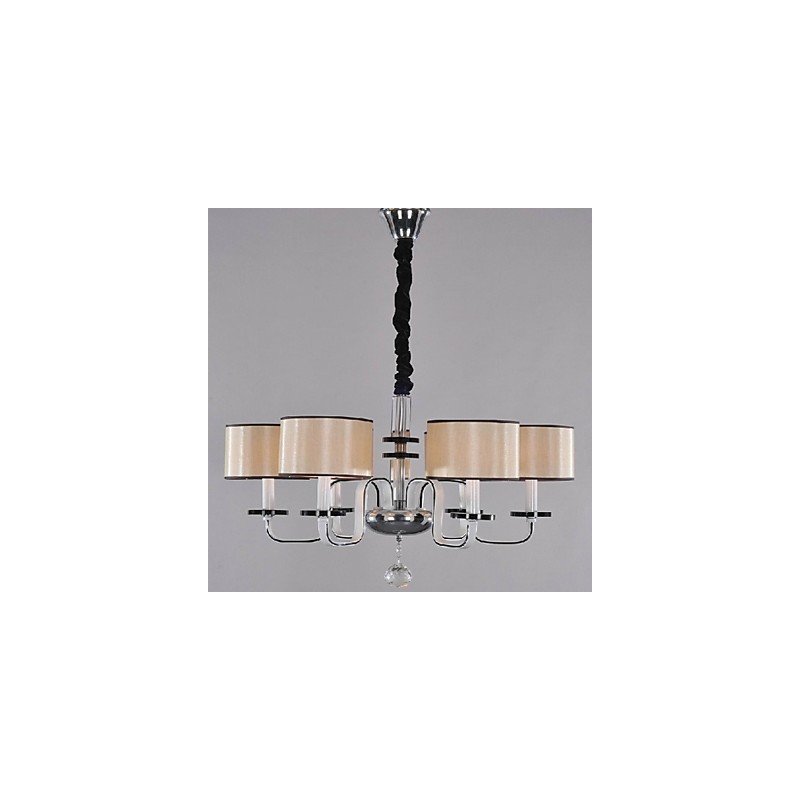 Modern Contemporary Crystal Chrome Metal Chandelier