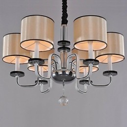 Modern Contemporary Crystal Chrome Metal Chandelier