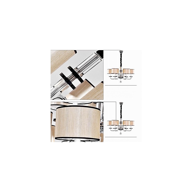 Modern Contemporary Crystal Chrome Metal Chandelier