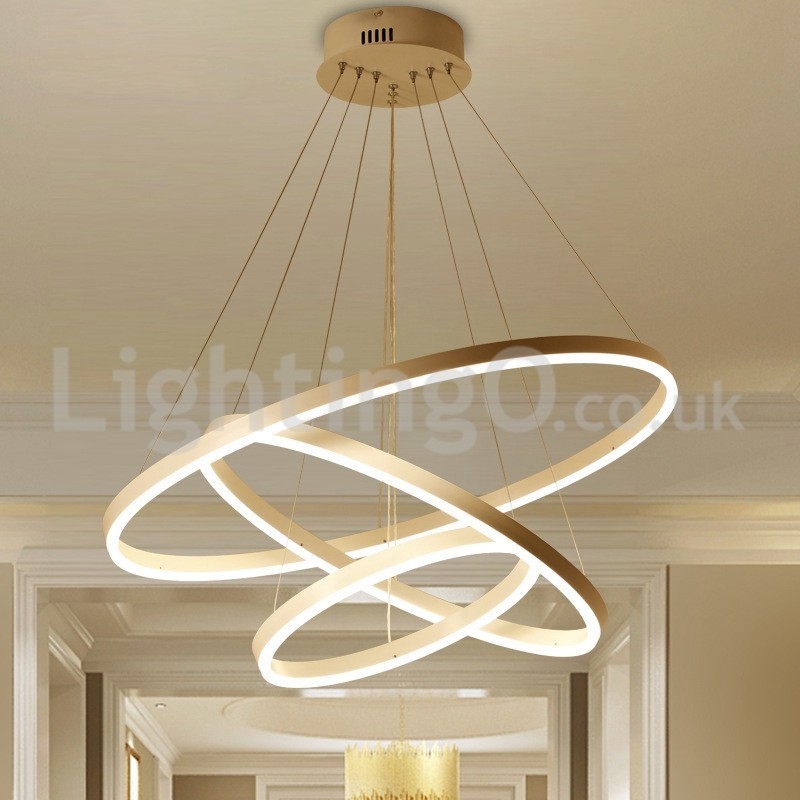 Modern Three Circle Pendant Light Remote Control