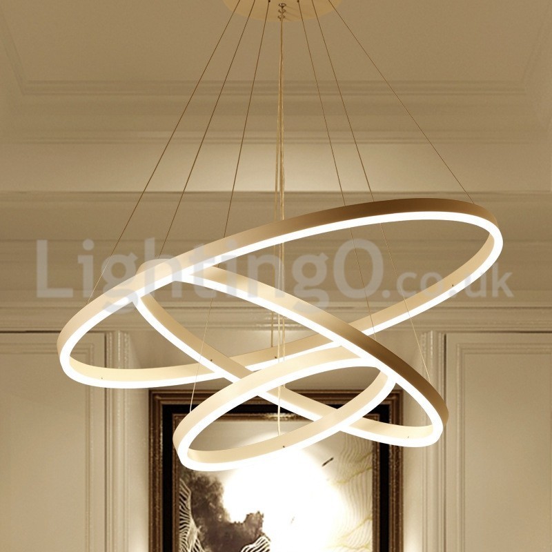 Modern Three Circle Pendant Light Remote Control