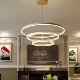 Modern Three Circle Pendant Light Remote Control