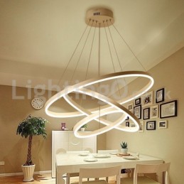 Modern Three Circle Pendant Light Remote Control