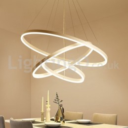 Modern Three Circle Pendant Light Remote Control