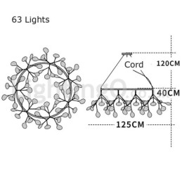 Luxury Post modern Round Fireflies Chandelier